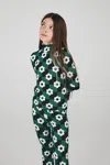 Max & Co Floral-print Long-sleeve T-shirt In Green