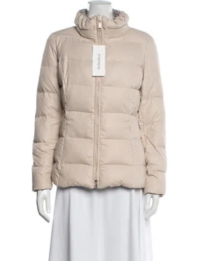 Pre-owned Max & Co Animal Print Down Coat In Neutrals