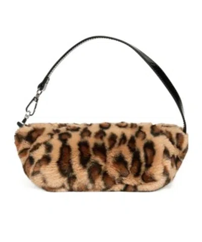 Max & Co Animal-print Faux-fur Bag In Brown