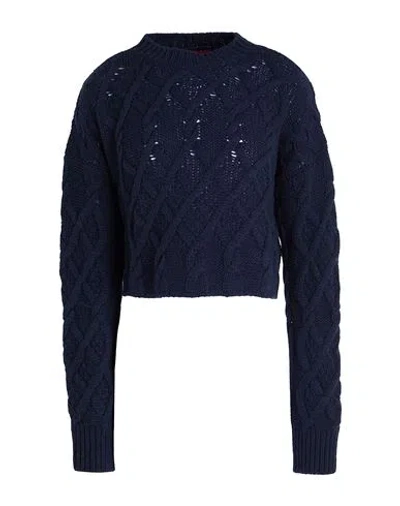 Max & Co . Ape Woman Sweater Navy Size M Wool In Navy Blue
