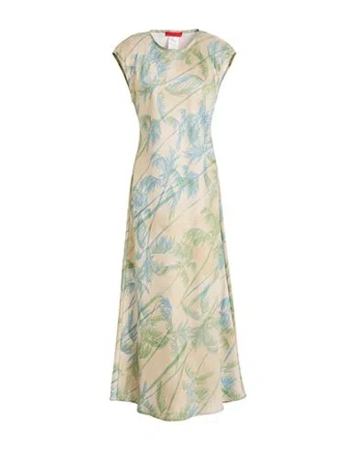 Max & Co . Apuania Woman Maxi Dress Sage Green Size 10 Polyester