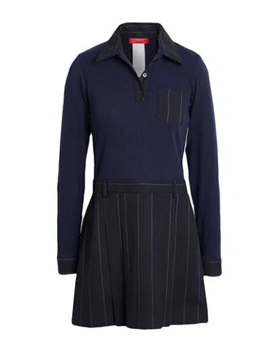 Max & Co . Baden Woman Mini Dress Navy Size 2 Polyester, Viscose, Elastane