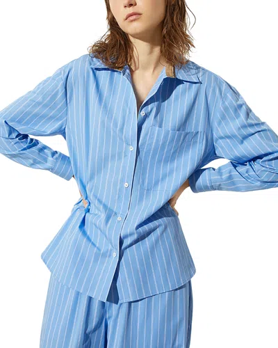 Max & Co . Bari1 Striped Shirt In Light Blue