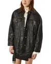 Max & Co . Begonia Woman Jacket Black Size 10 Sheepskin In Black