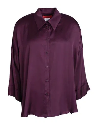 Max & Co . Bembo Woman Shirt Deep Purple Size 8 Viscose