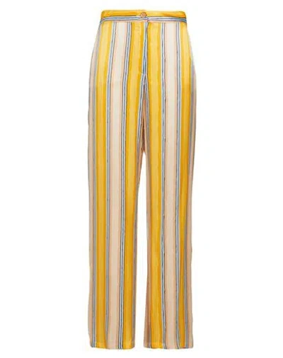 Max & Co . Blasy Woman Pants Yellow Size 8 Viscose