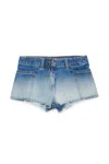 Max & Co Bleached Denim Shorts In Blue