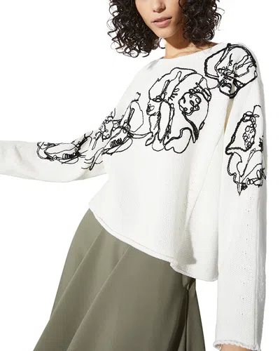 Max & Co . Boat Neck Sweater In White