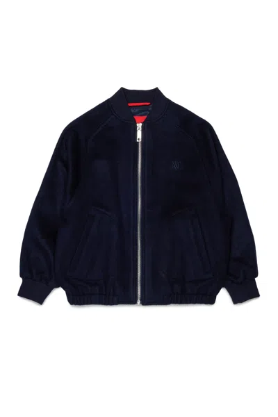 Max & Co Kids' Bomber Jacket With Logo In Black