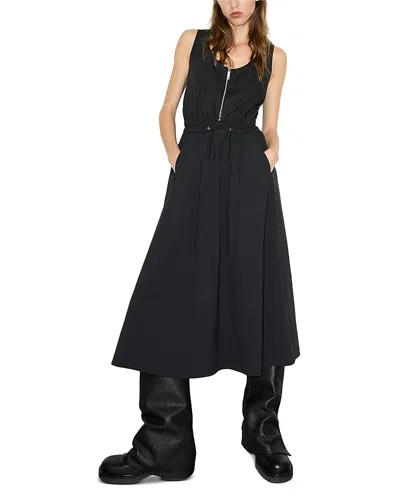Max & Co . Bora Technical Fabric Fit And Flare Dress In Black