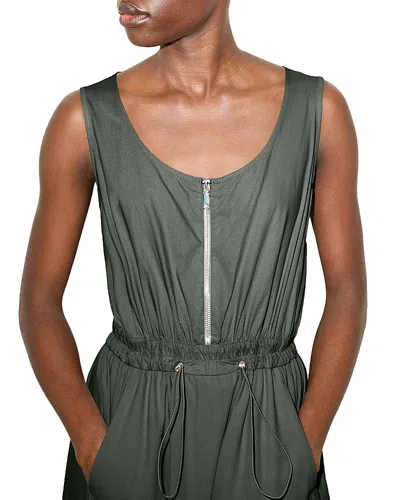 Max & Co . Bora Technical Fabric Fit And Flare Dress In Green