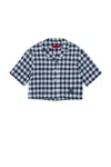 Max & Co Checkered Shirt In Blue