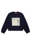 Max & Co Branded Crew-neck Sweatshirt In Black