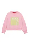 Max & Co Logo-print Crew-neck Sweatshirt In Pink