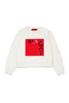 Max & Co Logo-print Cotton Sweatshirt In White