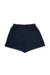 Max & Co Branded Fleece Shorts In Blue