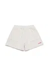 Max & Co Branded Fleece Shorts In White