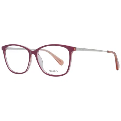Max & Co Burgundy Women Optical Frames In White