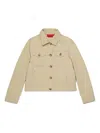 Max & Co Cotton Blend Gabardine Jacket In Neutrals