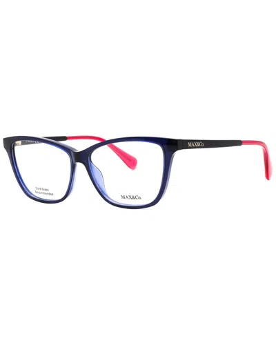 Max & Co By Maxmara Max & Co By Max Mara Women's Mo5038 56mm Optical Frames In Blue