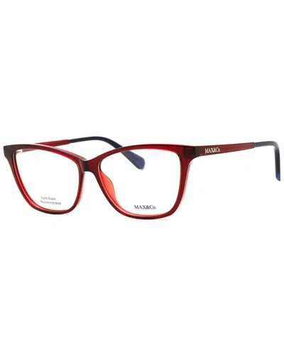Max & Co By Maxmara Max & Co By Max Mara Women's Mo5038 56mm Optical Frames In Red