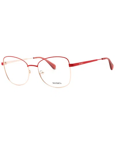 Max & Co By Maxmara Max & Co By Max Mara Women's Mo5091 52mm Optical Frames In Red