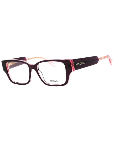Max & Co By Maxmara Max & Co By Max Mara Women's Mo5095 52mm Optical Frames In Burgundy