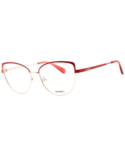Max & Co By Maxmara Max & Co By Max Mara Women's Mo5098 56mm Optical Frames In Red