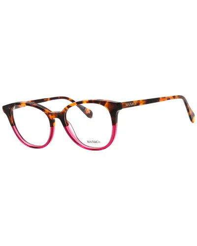 Max & Co By Maxmara Max & Co By Max Mara Women's Mo5109 51mm Optical Frames In Brown