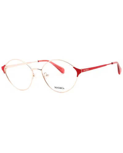 Max & Co By Maxmara Max & Co By Max Mara Women's Mo5119 52mm Optical Frames In Red