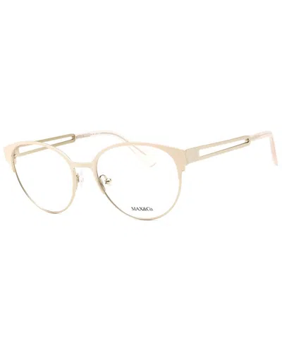 Max & Co By Maxmara Max & Co By Max Mara Women's Mo5124 54mm Optical Frames In Gold