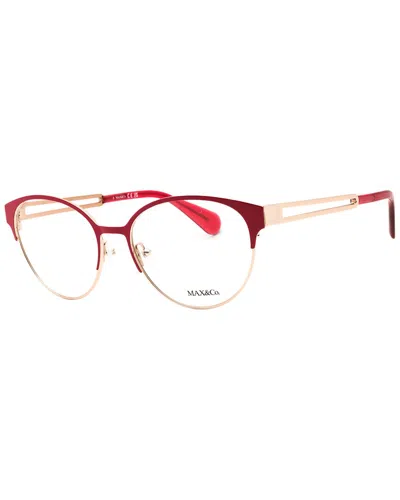 Max & Co By Maxmara Max & Co By Max Mara Women's Mo5124 54mm Optical Frames In Red