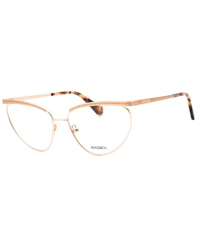 Max & Co By Maxmara Max & Co By Max Mara Women's Mo5136 55mm Optical Frames In Gold