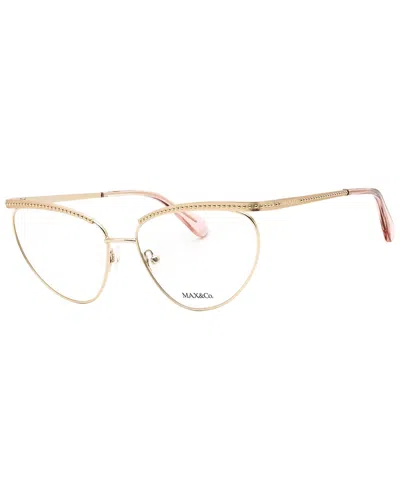 Max & Co By Maxmara Max & Co By Max Mara Women's Mo5136 55mm Optical Frames In Gold