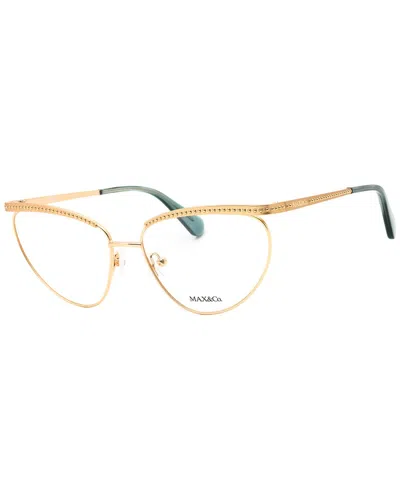 Max & Co By Maxmara Max & Co By Max Mara Women's Mo5136 55mm Optical Frames In Gold