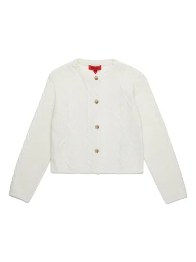 Max & Co Kids' Cable-knit Cardigan In White