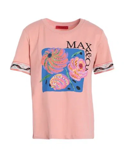 Max & Co . Calibri Woman T-shirt Pastel Pink Size L Cotton