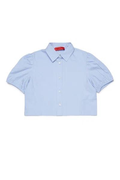 Max & Co Kids' Logo Short-sleeve Shirt In Blue
