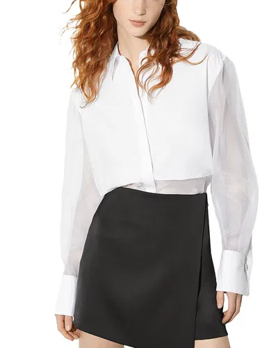 Max & Co . Cantu Organza Blouse In Optical White