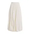Max & Co Canvas Balloon Midi Skirt In White