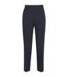 Max & Co Canvas Flared Trousers In Blue