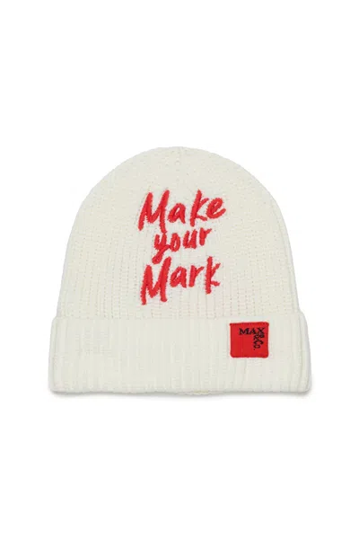 Max & Co Kids' Cap With Lettering And Logo In Neutral