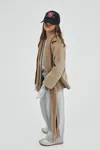 Max & Co Shaved Wool Double-breasted Caban Coat In Brown