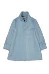 Max & Co A-shape Wool-blend Long Coat In Blue