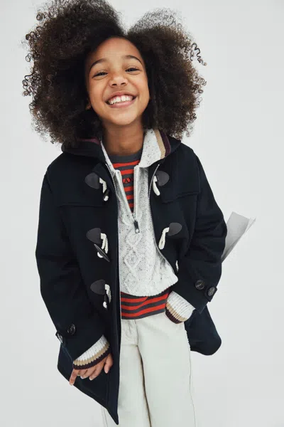Max & Co Kids' Wool Blend Duffle Coat In Black