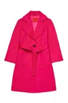 Max & Co Runaway Wool Coat In Pink