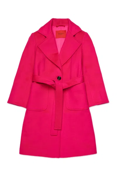 Max & Co Kids' Runaway Wool Coat In Pink