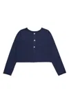 Max & Co Heart-embroidered Cardigan In Blue