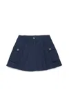 Max & Co Cargo Skirt In Drill In Blue