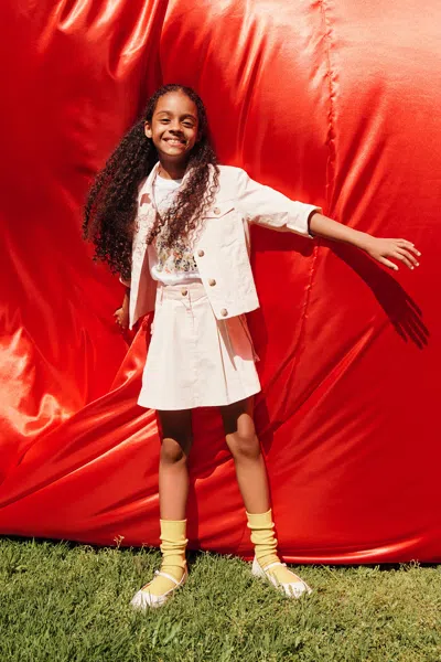 Max & Co Kids' Cargo Skirt In Drill In Pink
